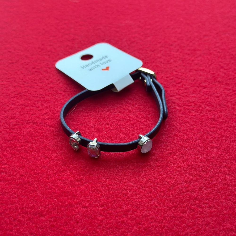 Navy Leather Bracelet
